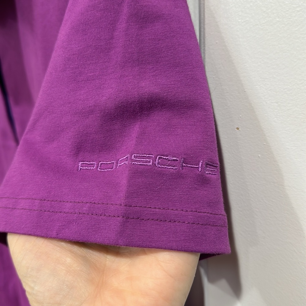PORSCHE DRIVERS SELECTION EMBROIDERED PURPLE POLO SHIRT LARGE - Picture 4 of 10